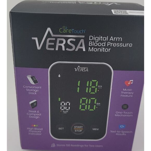 Care Touch VERSA Digital Arm Blood Pressure Monitor - NEW SEALED - Picture 1 of 9